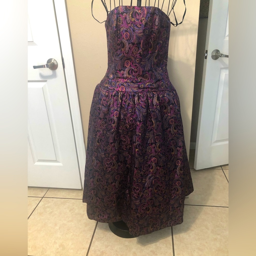 Vintage Victor costa for fifth avenue.  gown, dress, formal, wedding,MIDI